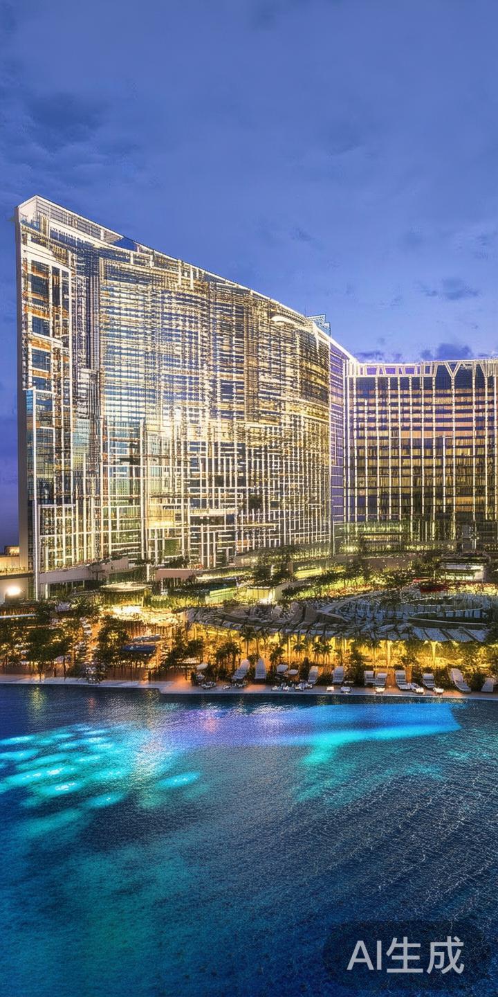 澳门银河坐落于氹仔岛核心地段，是一个集豪华住宿、休